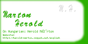 marton herold business card